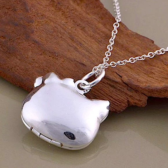 Hello Kitty Locket Sterling Silver Necklace - Picture 6 of 10